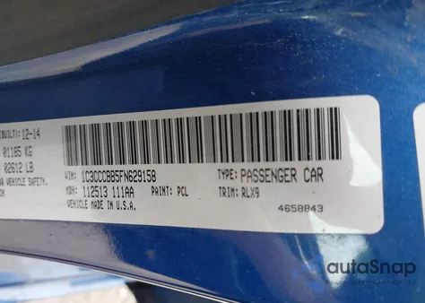 2015 Chrysler 200 S from USA, damaged, VIN 1C3CCCBB5FN629158